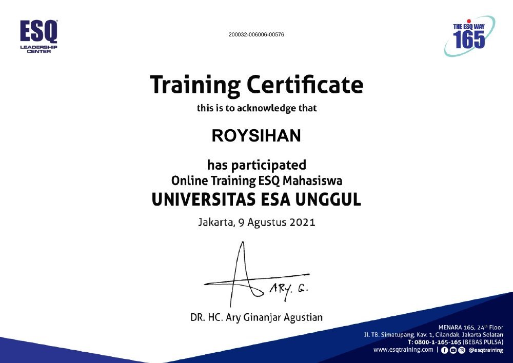 Online Training ESQ Mahasiswa